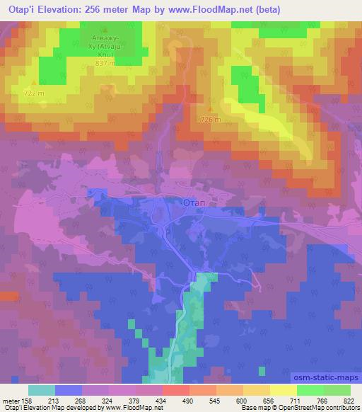 Otap'i,Georgia Elevation Map
