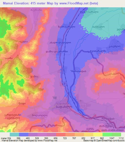 Mamai,Armenia Elevation Map