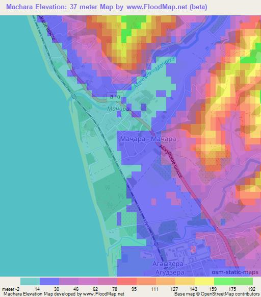 Machara,Georgia Elevation Map