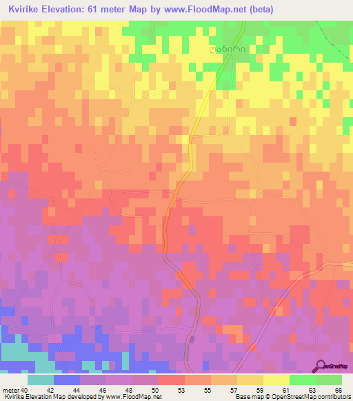Kvirike,Georgia Elevation Map