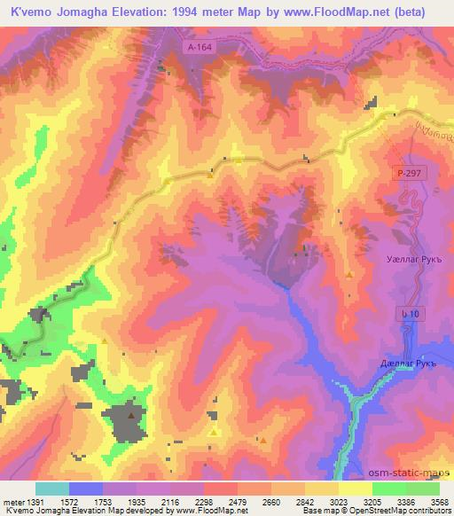 K'vemo Jomagha,Georgia Elevation Map