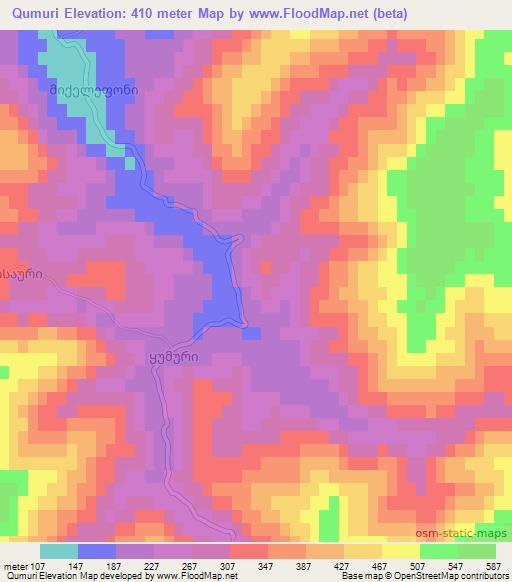 Qumuri,Georgia Elevation Map