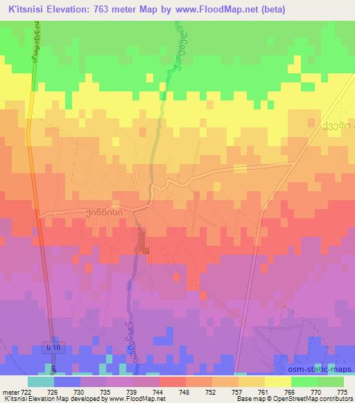 K'itsnisi,Georgia Elevation Map