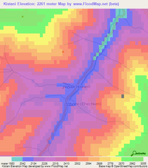 Kistani,Georgia Elevation Map