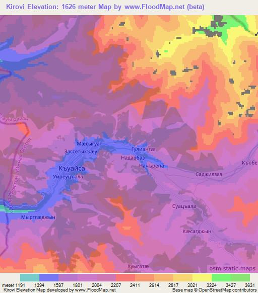 Kirovi,Georgia Elevation Map