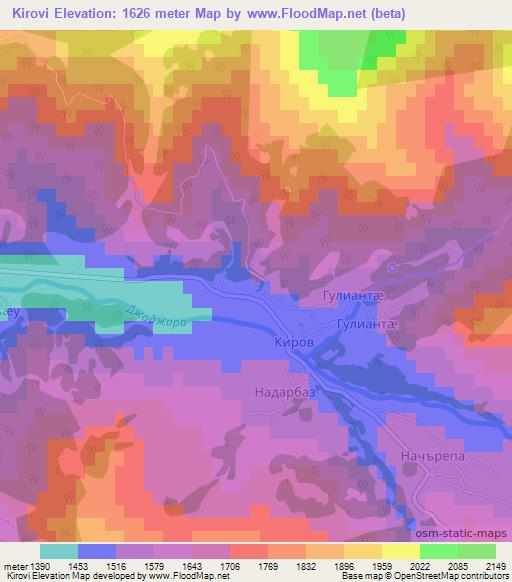 Kirovi,Georgia Elevation Map