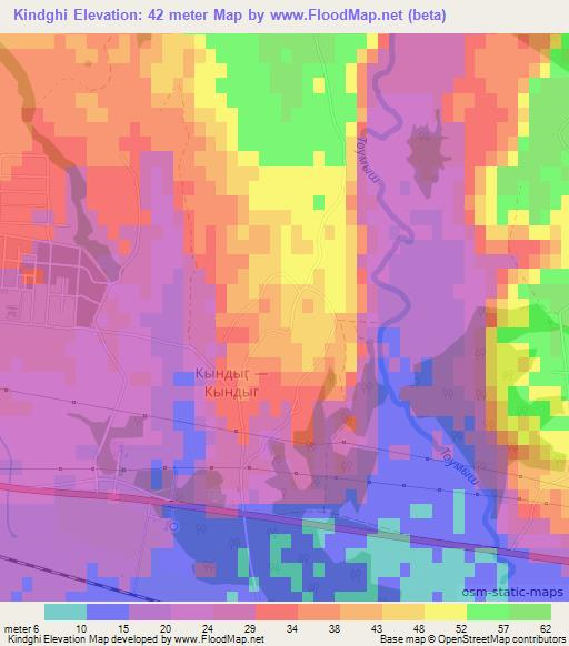 Kindghi,Georgia Elevation Map