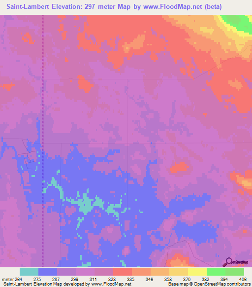 Saint-Lambert,Canada Elevation Map