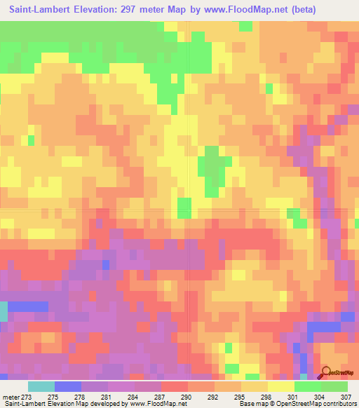 Saint-Lambert,Canada Elevation Map