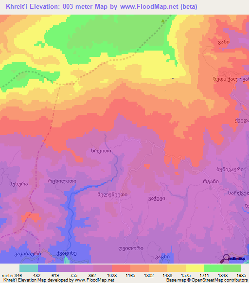 Khreit'i,Georgia Elevation Map