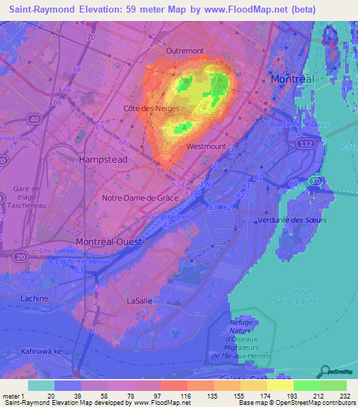 Saint-Raymond,Canada Elevation Map