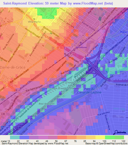 Saint-Raymond,Canada Elevation Map