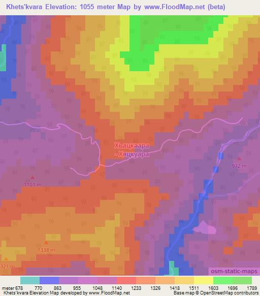 Khets'kvara,Georgia Elevation Map