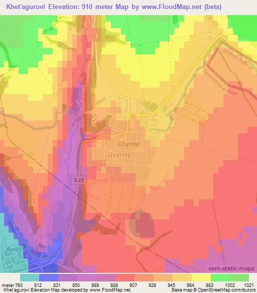 Khet'agurovi,Georgia Elevation Map