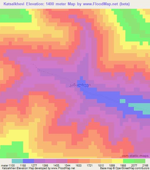 Katsalkhevi,Georgia Elevation Map