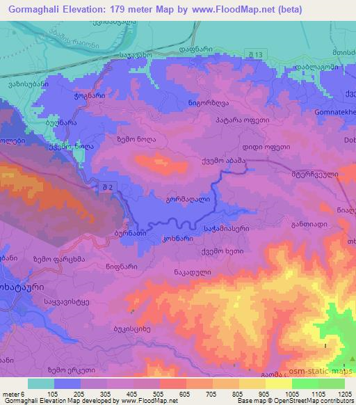 Gormaghali,Georgia Elevation Map
