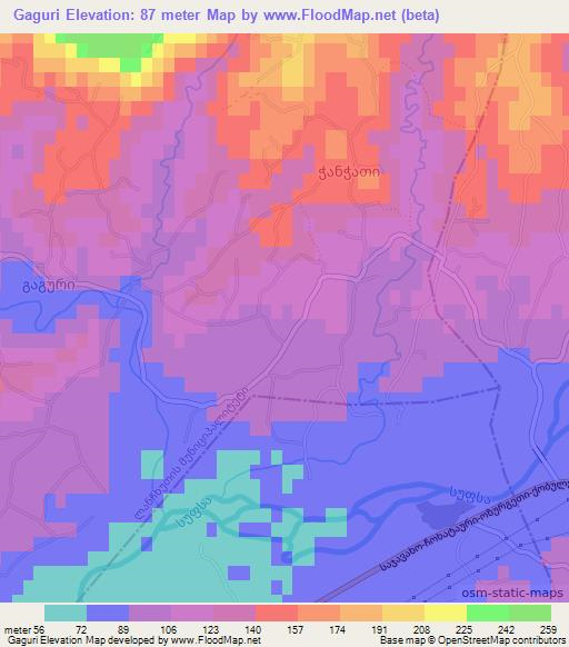 Gaguri,Georgia Elevation Map