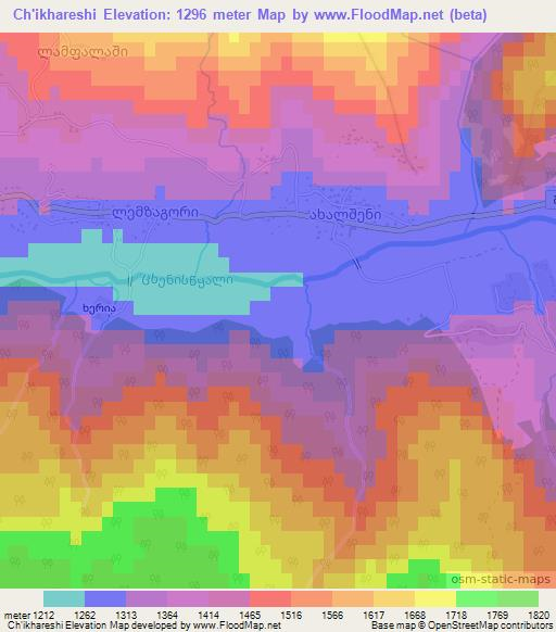 Ch'ikhareshi,Georgia Elevation Map
