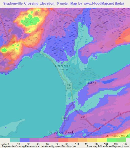 Stephenville Crossing,Canada Elevation Map