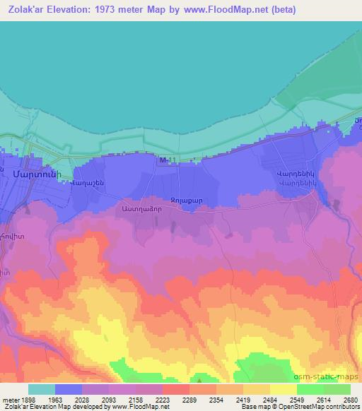 Zolak'ar,Armenia Elevation Map