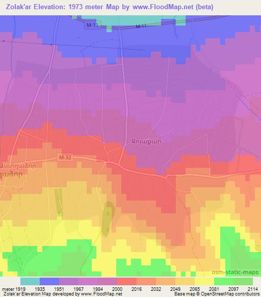 Zolak'ar,Armenia Elevation Map