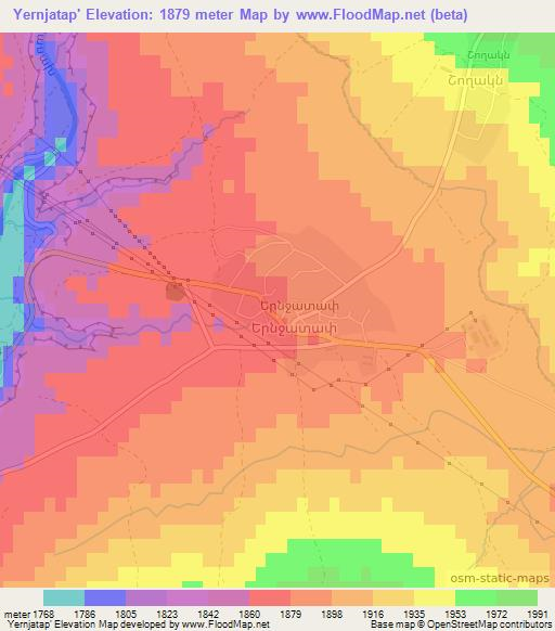 Yernjatap',Armenia Elevation Map