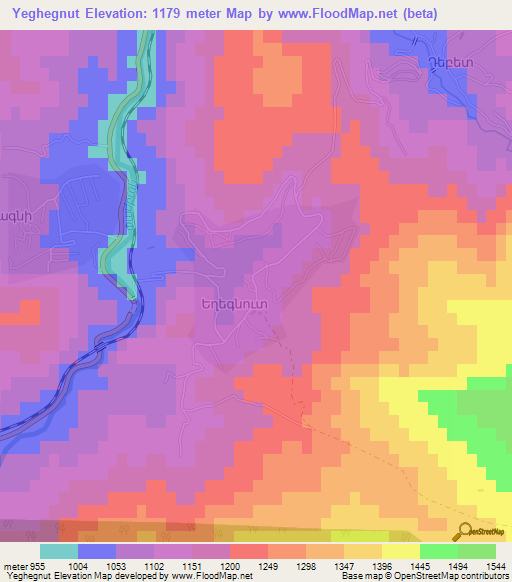 Yeghegnut,Armenia Elevation Map