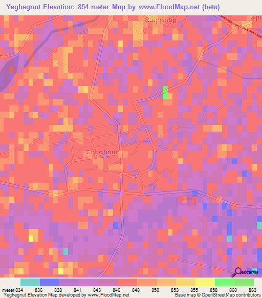 Yeghegnut,Armenia Elevation Map
