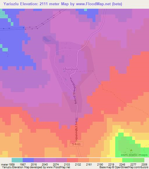 Yariuzlu,Armenia Elevation Map