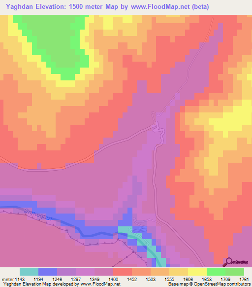 Yaghdan,Armenia Elevation Map