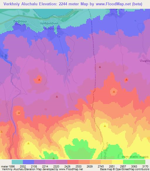 Verkhniy Aluchalu,Armenia Elevation Map