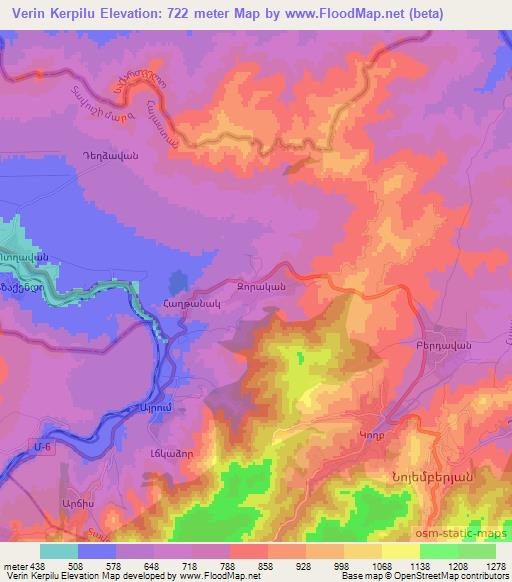 Verin Kerpilu,Armenia Elevation Map