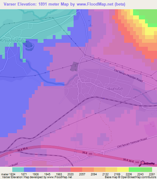 Varser,Armenia Elevation Map