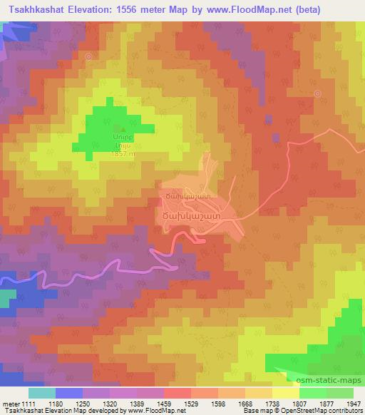 Tsakhkashat,Armenia Elevation Map