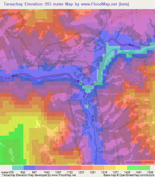 Tarsachay,Armenia Elevation Map