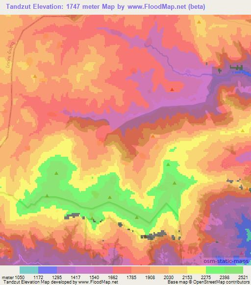 Tandzut,Armenia Elevation Map