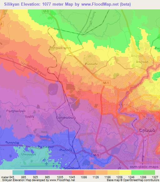 Silikyan,Armenia Elevation Map