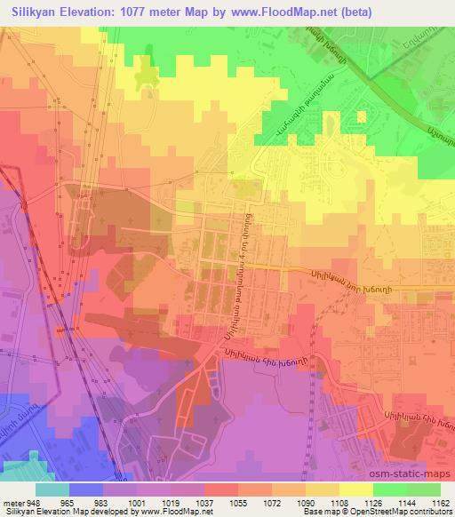 Silikyan,Armenia Elevation Map