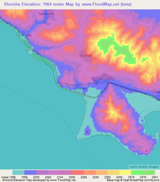 Shorzha,Armenia Elevation Map