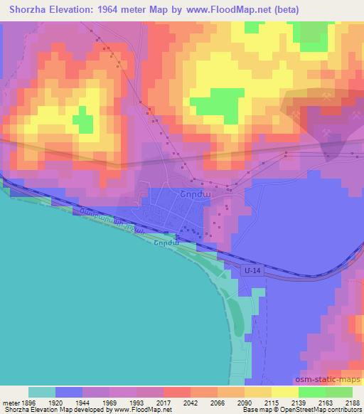 Shorzha,Armenia Elevation Map