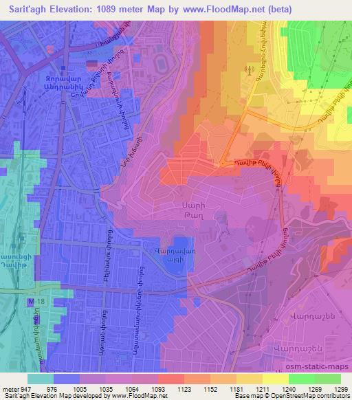 Sarit'agh,Armenia Elevation Map
