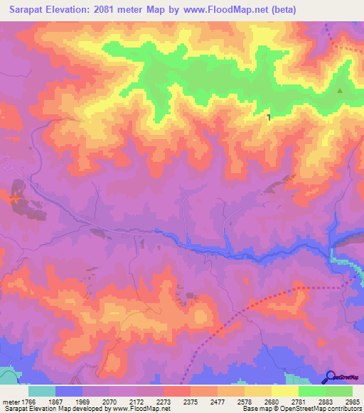 Sarapat,Armenia Elevation Map