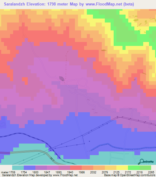 Saralandzh,Armenia Elevation Map