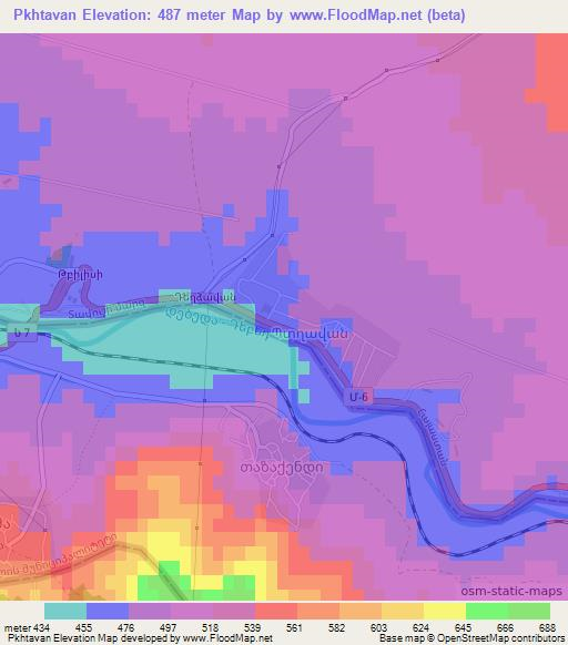 Pkhtavan,Armenia Elevation Map