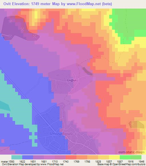 Ovit,Armenia Elevation Map