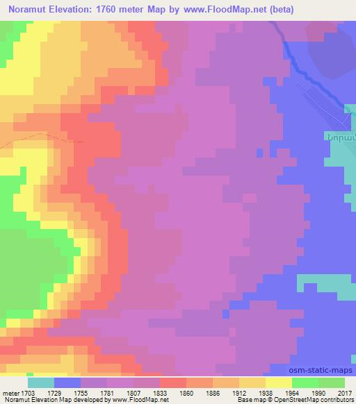 Noramut,Armenia Elevation Map