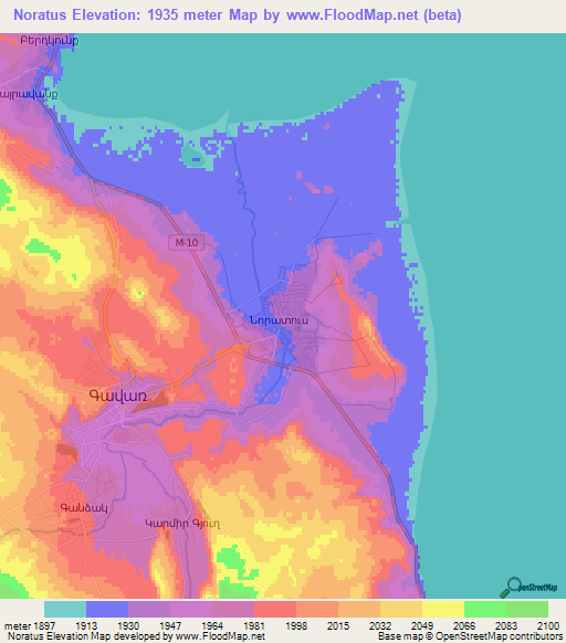 Noratus,Armenia Elevation Map