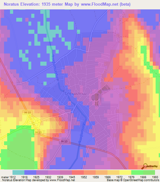 Noratus,Armenia Elevation Map