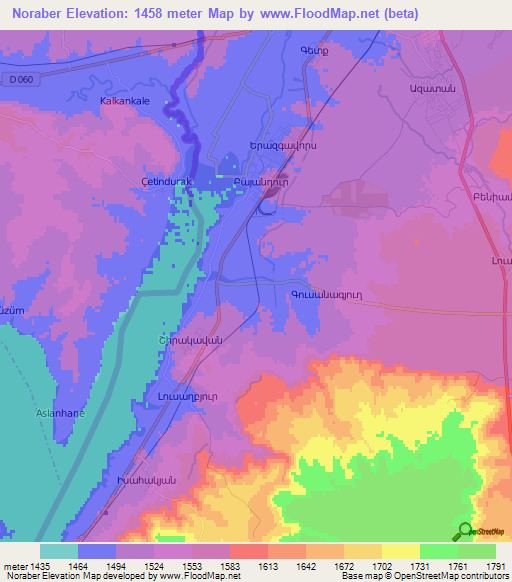 Noraber,Armenia Elevation Map