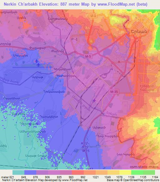 Nerkin Ch'arbakh,Armenia Elevation Map
